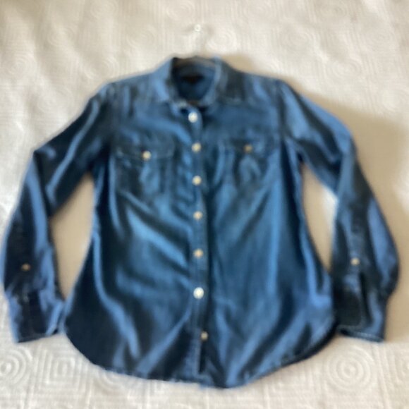 J.Crew Western chambray shirt Women Size 4 - Picture 8 of 8